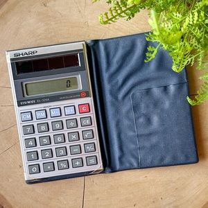 Sharp Vintage Solar ELSI MATE EL-326A Handheld Calculator Japan